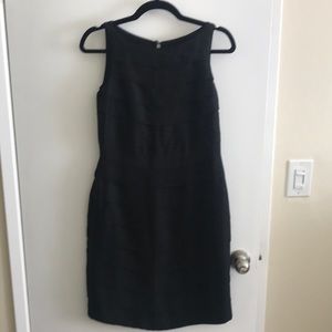 Banana Republic Black Ruffled Layered Dress